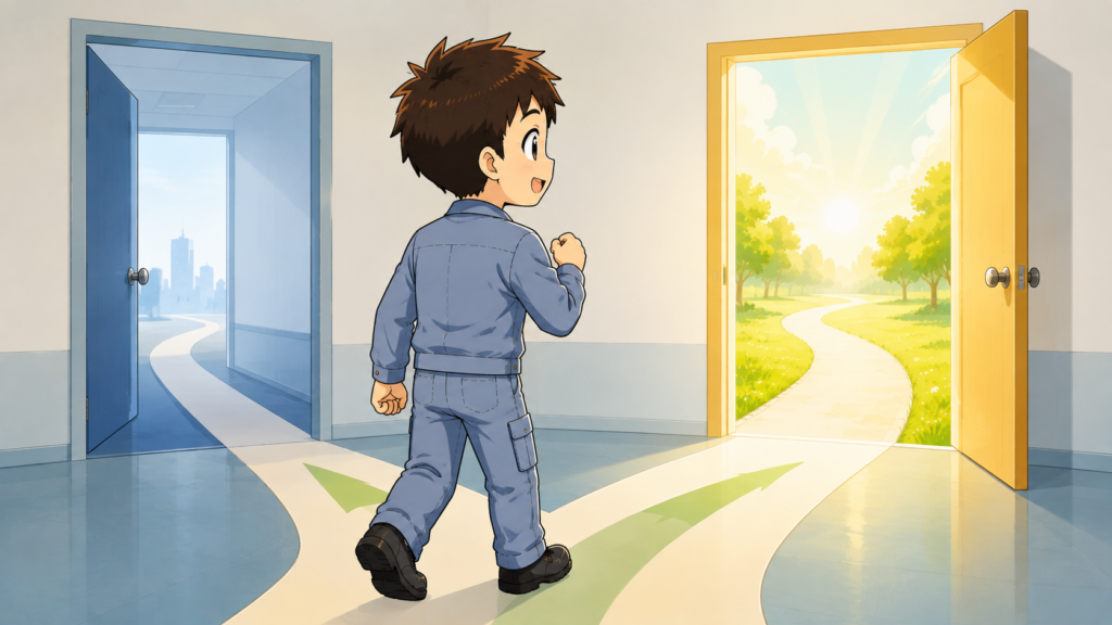 合わないエージェントから別のエージェントへ移る場面を表したイラスト