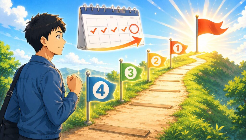 契約満了に向けたカウントダウン準備のイラスト