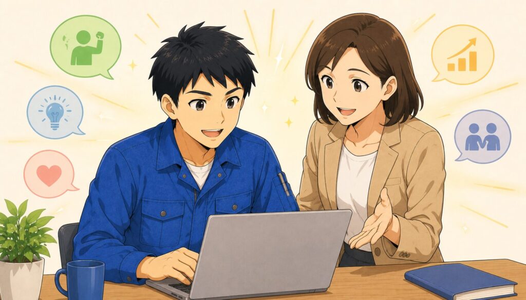 転職STEP2 強みの棚卸しのイメージイラスト