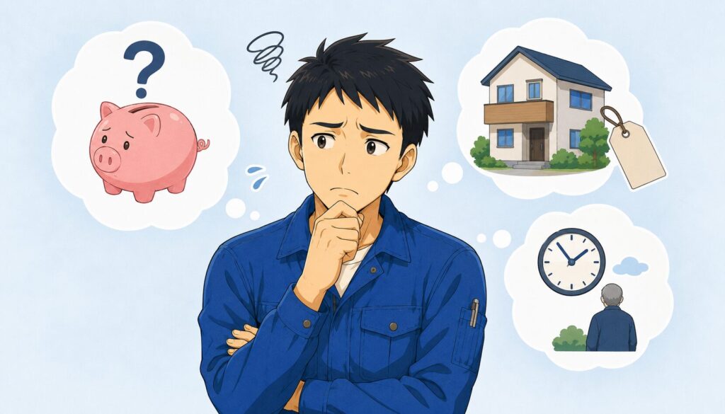 工場勤務30代が感じるお金の不安3パターンのイメージ